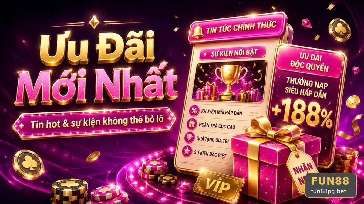 Lướt tin mới đến chốt ưu đãi: Hành trình nhận khuyến mãi FUN88